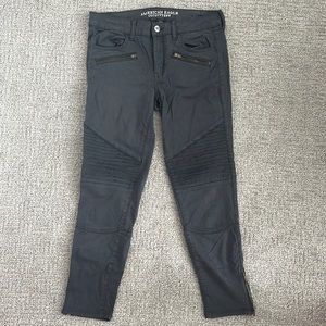 American Eagle moto crop jegging